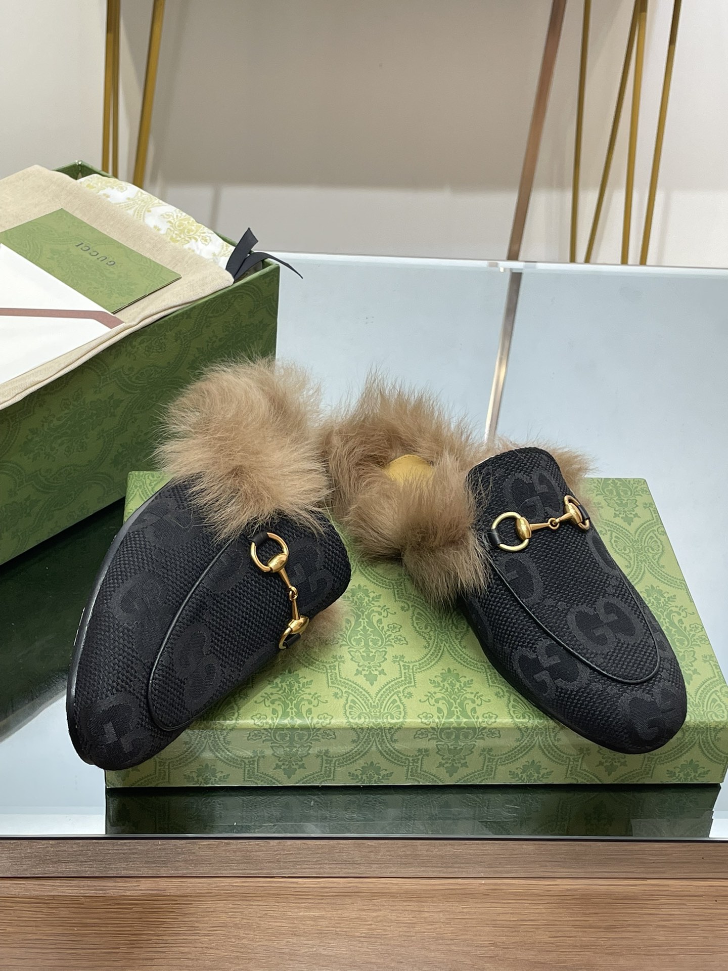 Gucci GG Jacquard Loafer Mule with Horsebit Detail Size 35-42 9 i1691494795 7928 7