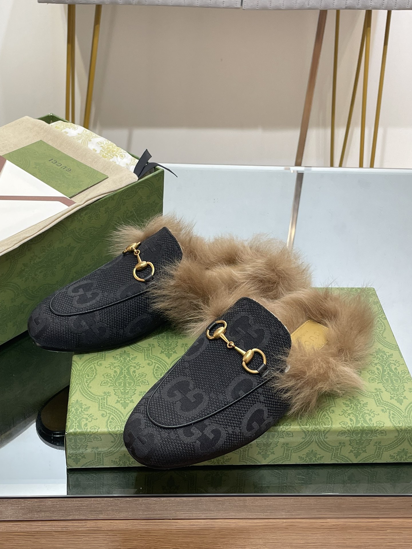 Gucci GG Jacquard Loafer Mule with Horsebit Detail Size 35-42 7 i1691494795 7934 5