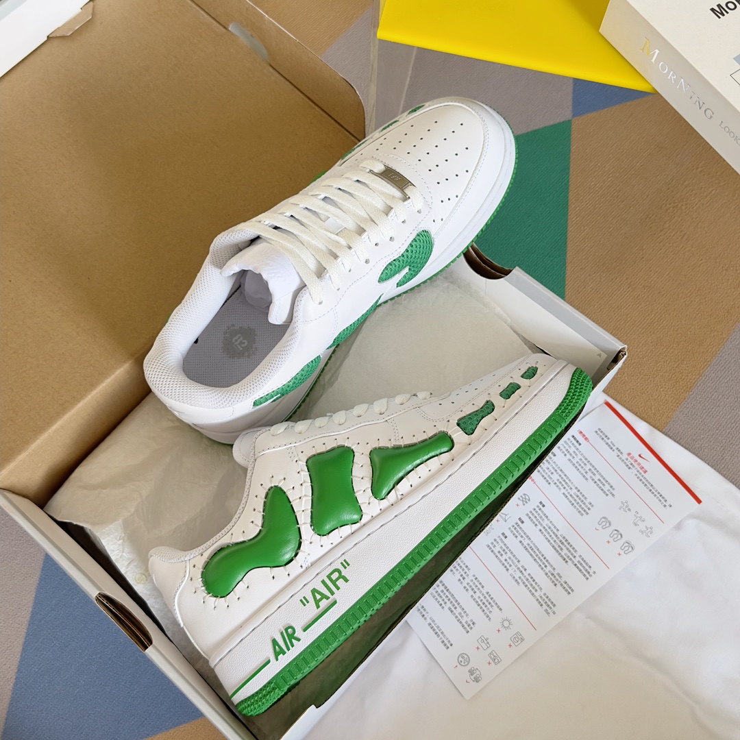 Handmade Zirconium Nike Air Force 1 Recreational Sports Shoes with Unique Design - 图片 4