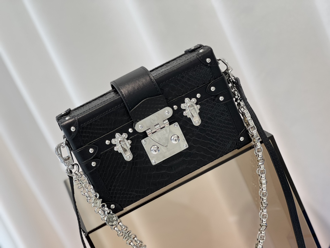 M40273 Black Snakeskin Trunk Collection PETITE MALLE Handbag - Bag 2