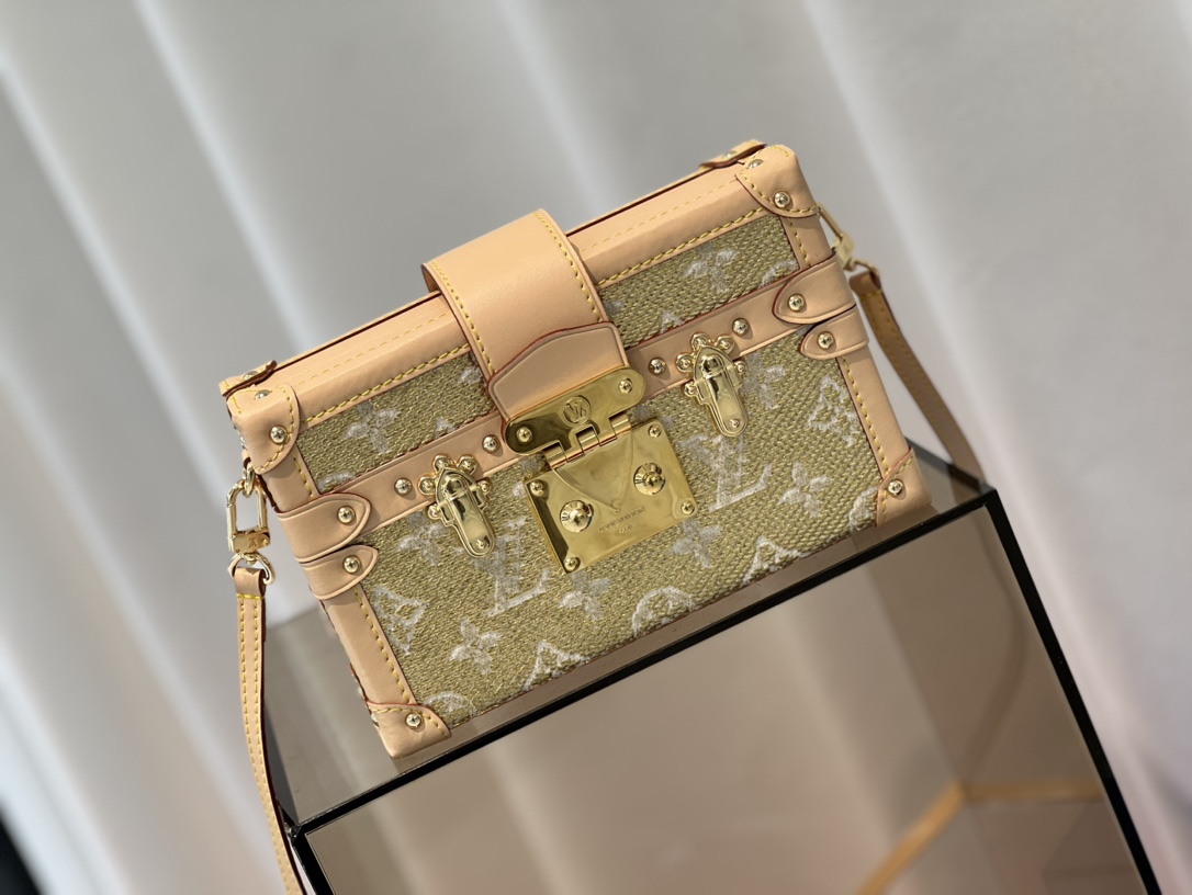 M22882 Gold Petite Malle Handbag - Bag 2