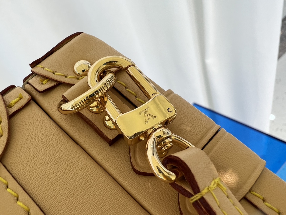 M22882 Gold Petite Malle Handbag - Bag 7