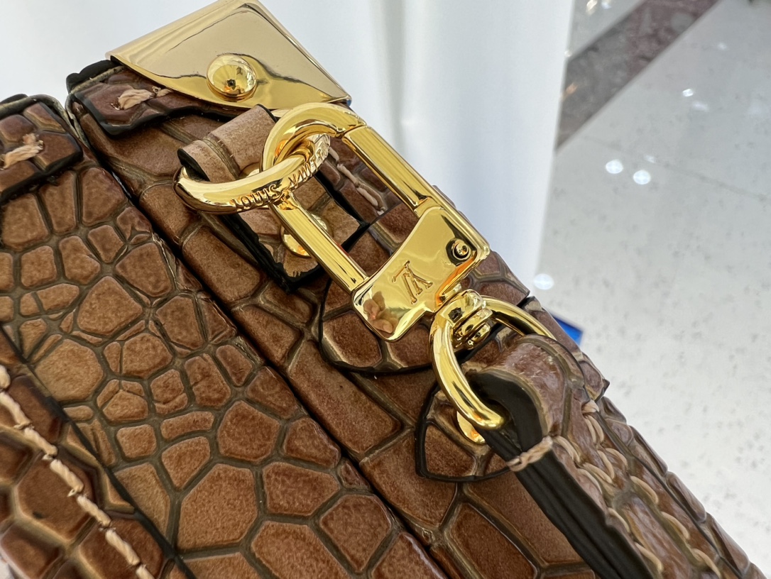 M81976珠光鳄鱼 盒子包箱子系列 PETITE MALLE 手袋 Nicolas Ghesquière 将路易威登经典硬箱浓缩为 7
