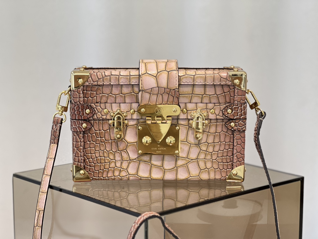 M81976 Pearlescent Crocodilian Trunk Collection PETITE MALLE Handbag - Bag