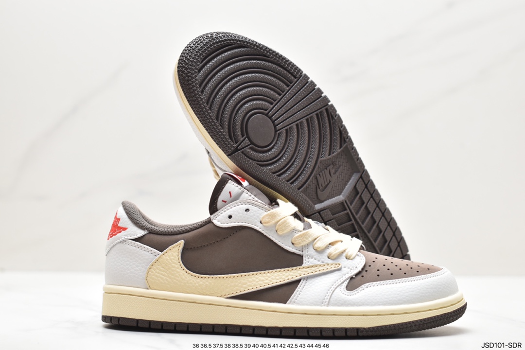 Travis Scott x Nike Air Jordan 1 Low OG SP ”Black/Green Toe” AJ1 Jordan Generation Basketball Shoes DM7866-001