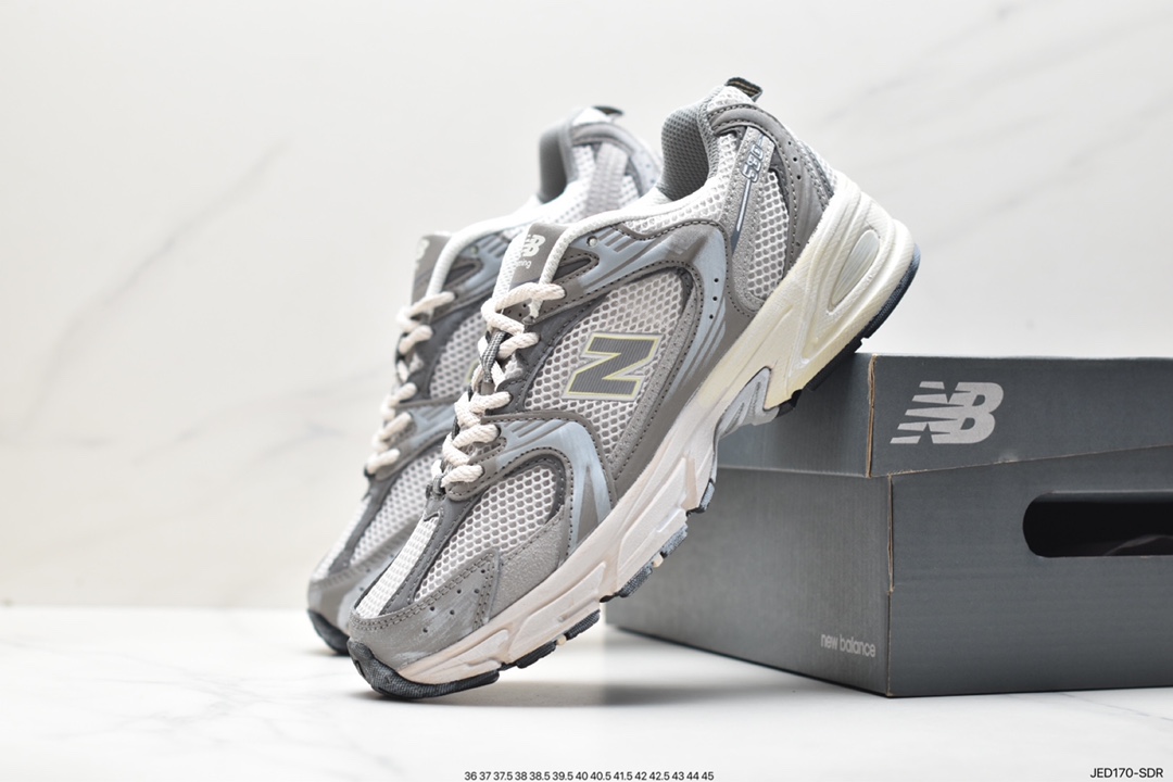 New Balance MR530TG series distressed silver grey