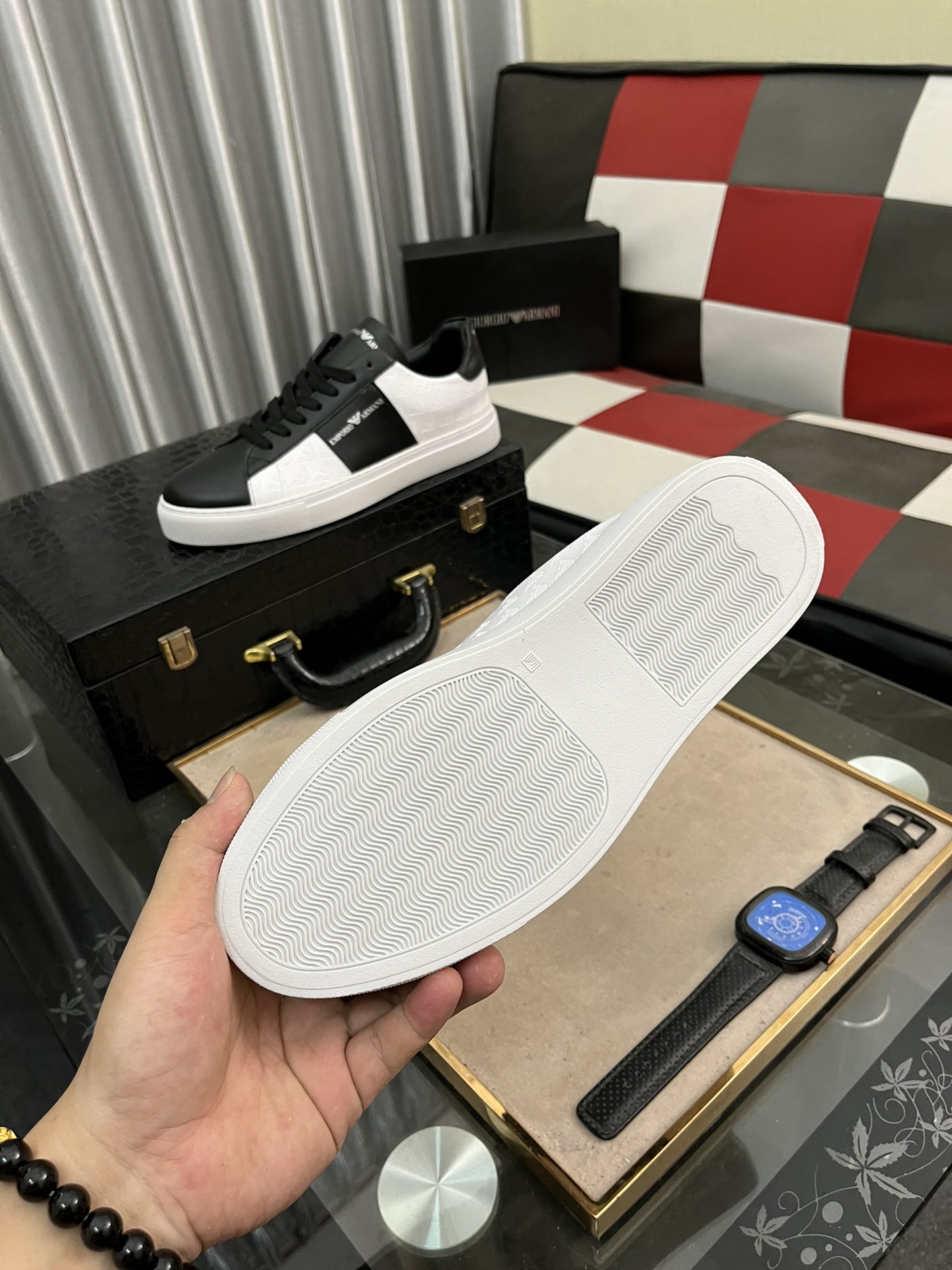 P: [Armani] hombres nuevos zapatos casuales modelos de marea, mano de obra de alta calidad, la moda 
