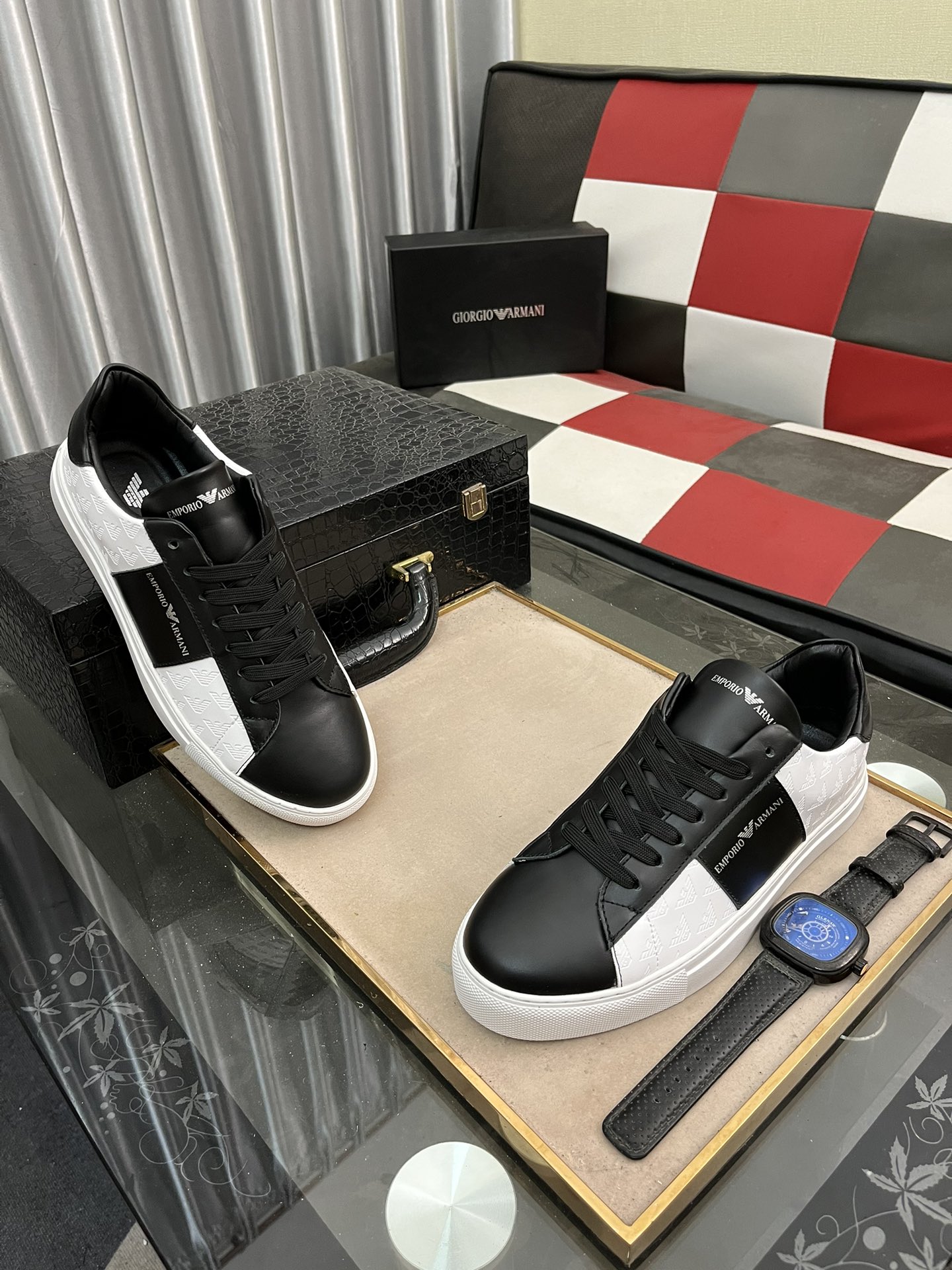 P: [Armani] hombres nuevos zapatos casuales modelos de marea, mano de obra de alta calidad, la moda 