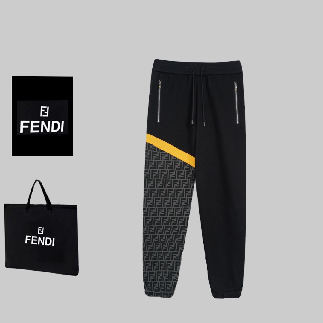 “BJK FINDI FF FF PHY Long Pants: High-Quality Cow Belly Fabric, Comfortable and Stylish”