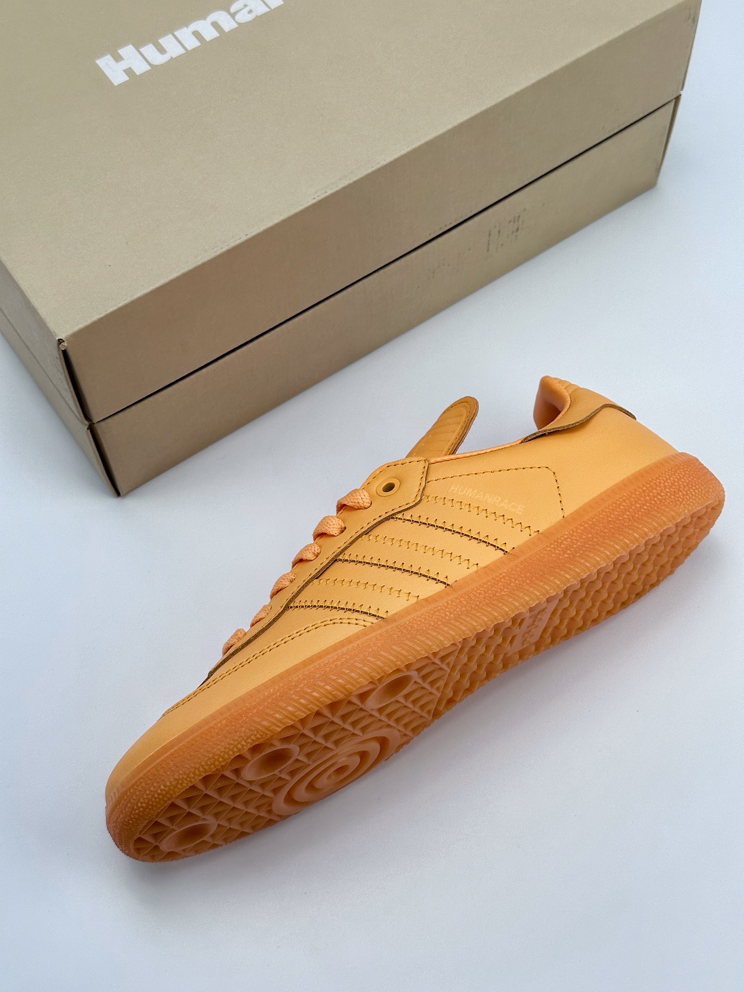 AD Originals Samba x Pharrel Williams Humanrace bright orange joint samba training shoes IE7293