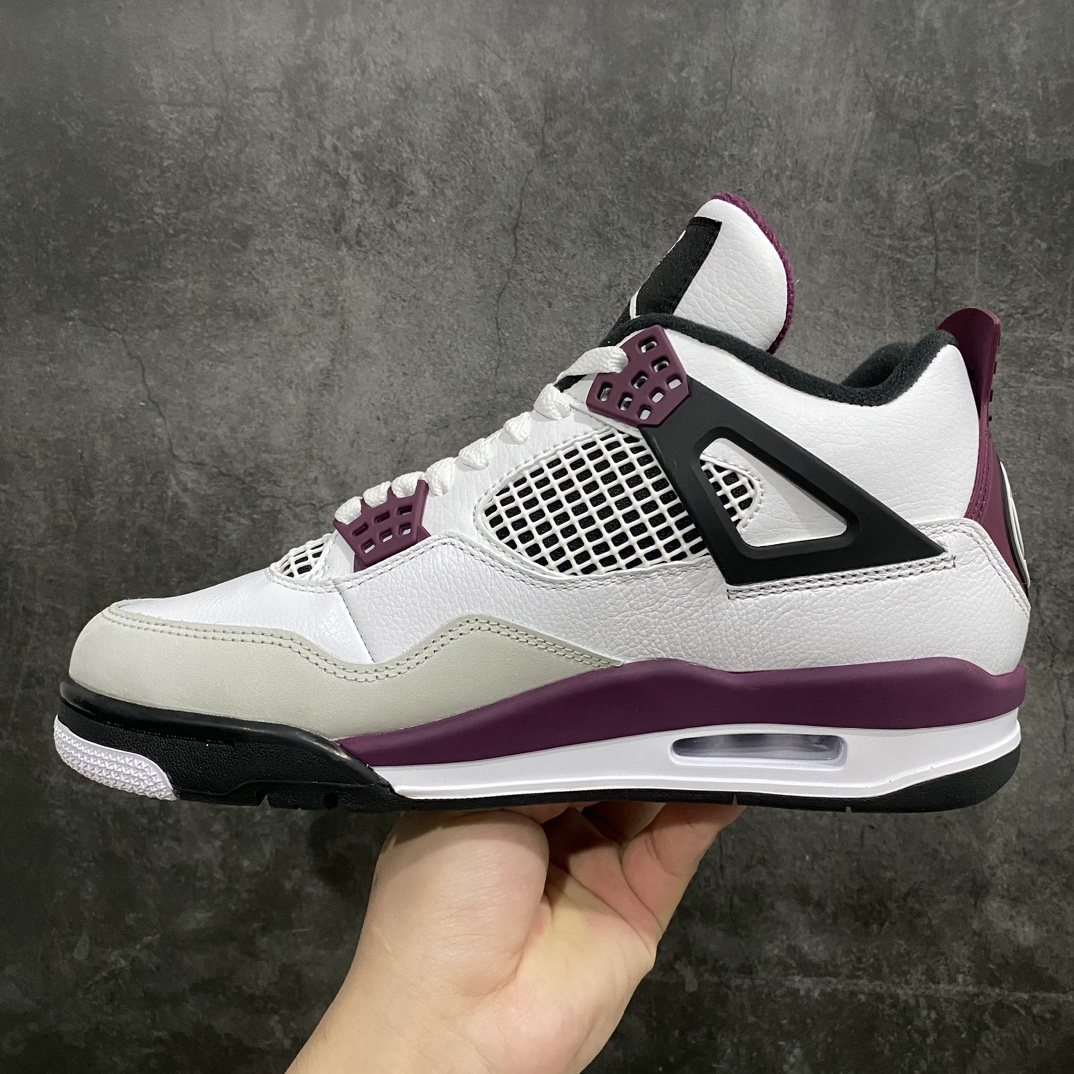 Old DT version Air Jordan AJ4 PSG Bordeaux Paris Saint-Germain white and purple CZ5624-100