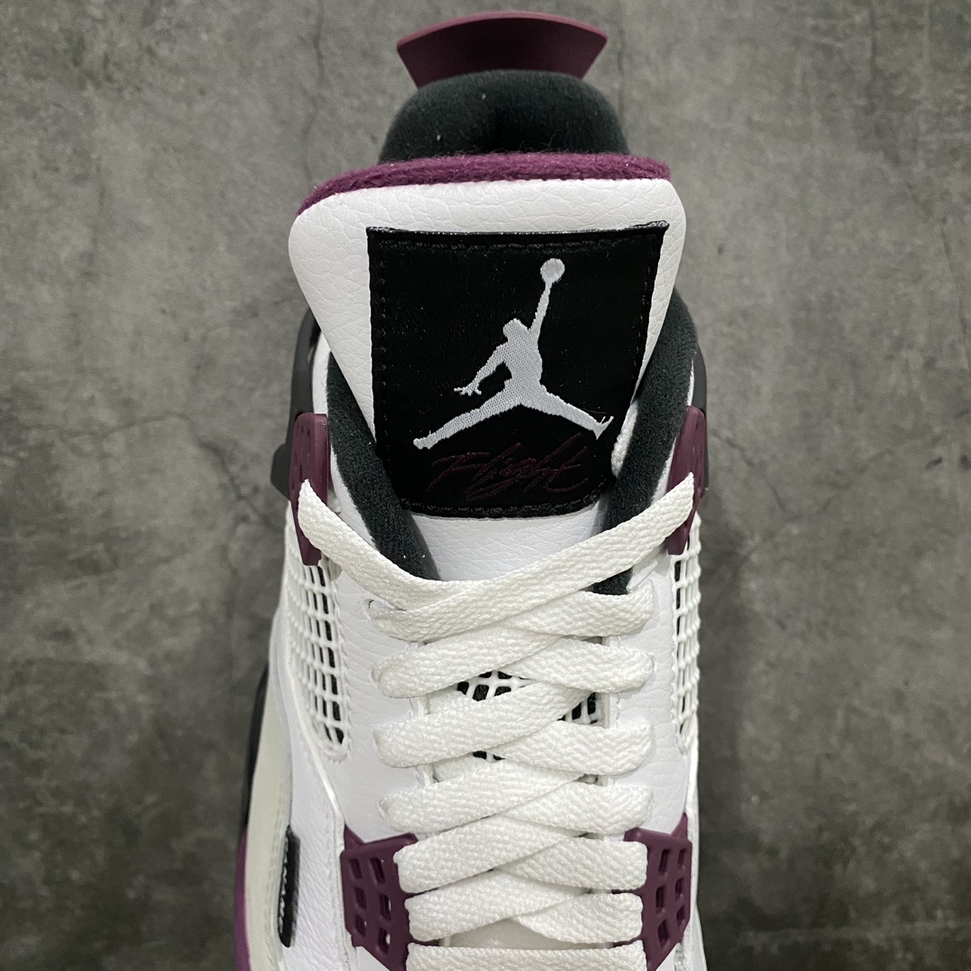 Old DT version Air Jordan AJ4 PSG Bordeaux Paris Saint-Germain white and purple CZ5624-100