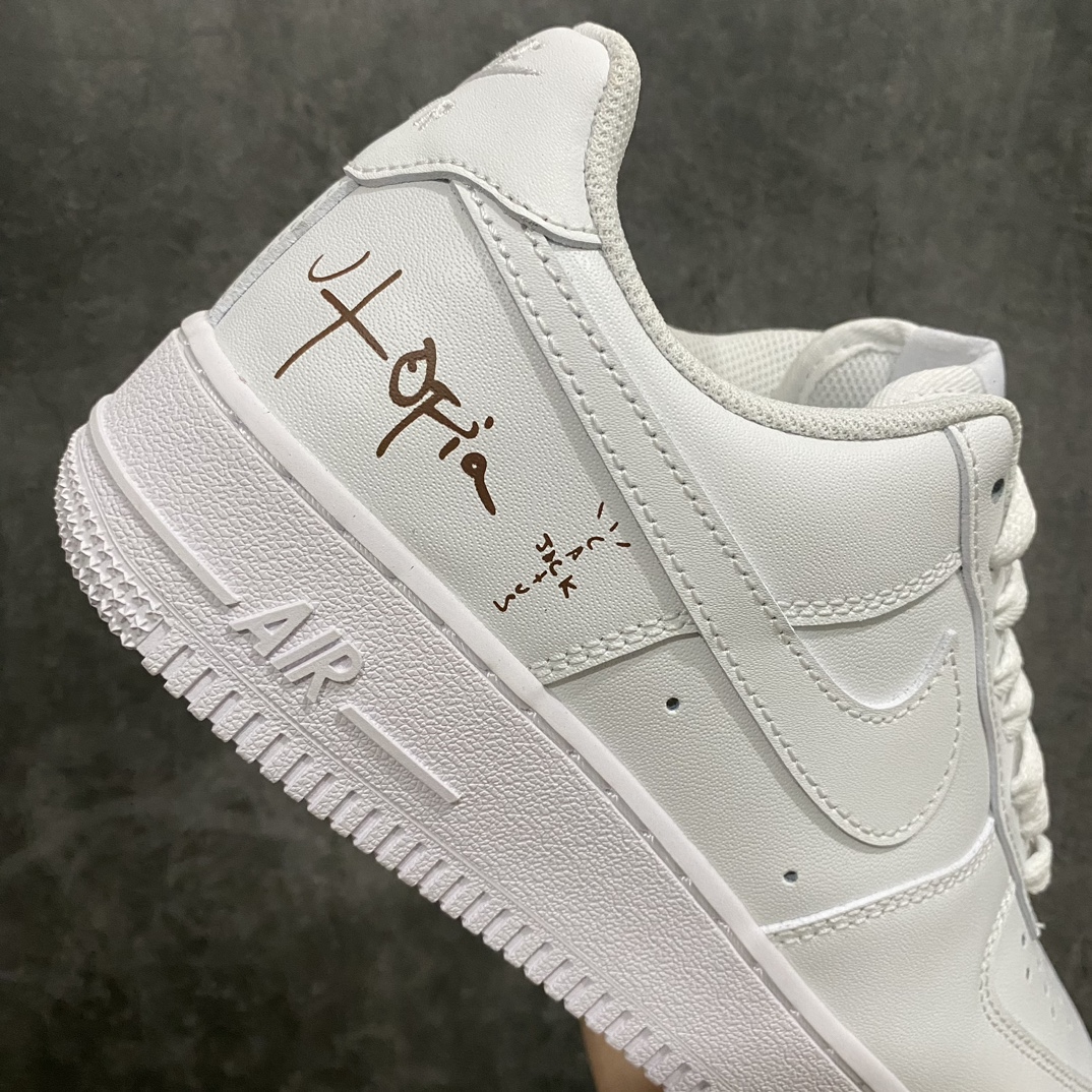 Pure original Travis Scott x NK Air Force 1 Low Utopia TS joint Air Force One pure white low-top classic sneakers