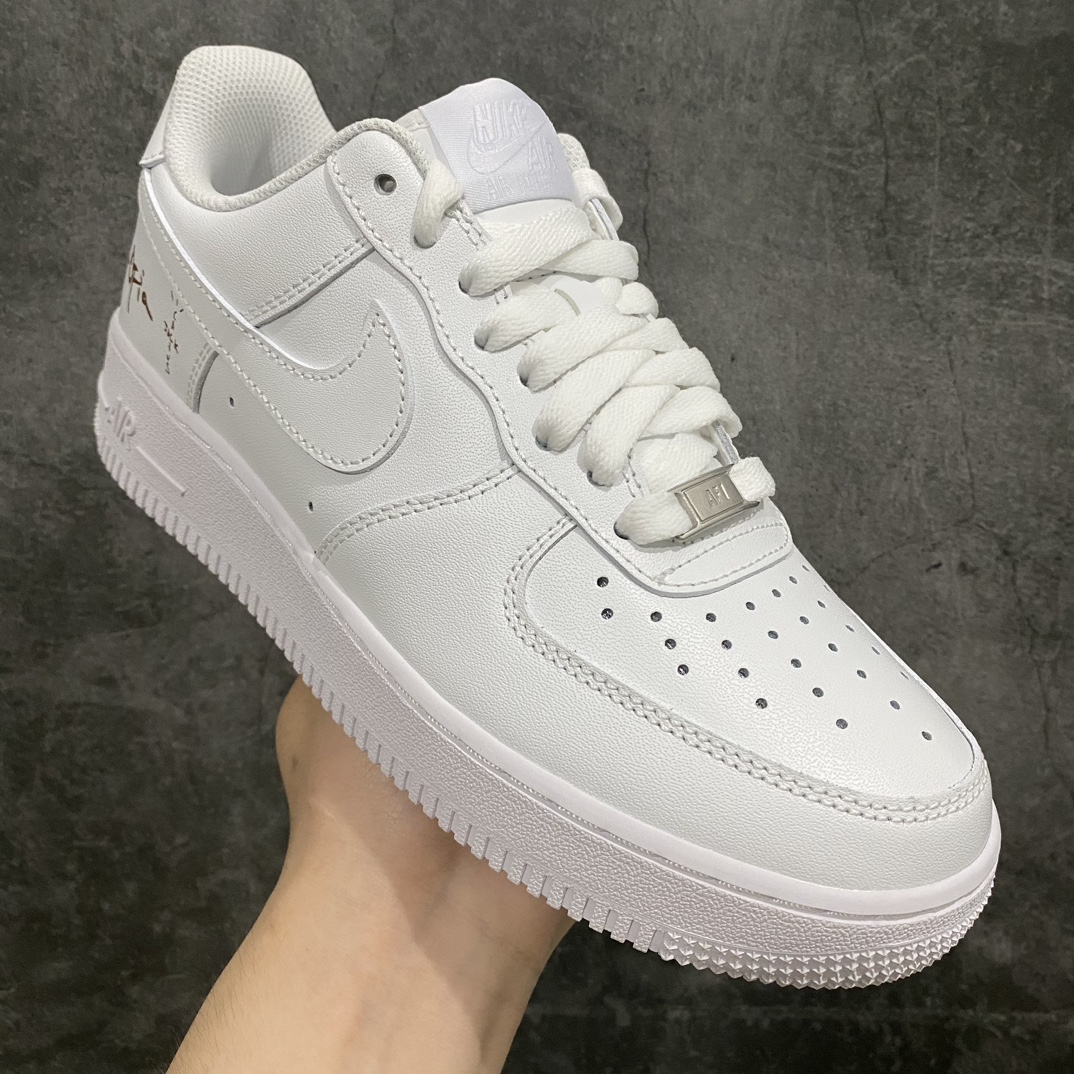 Pure original Travis Scott x NK Air Force 1 Low Utopia TS joint Air Force One pure white low-top classic sneakers