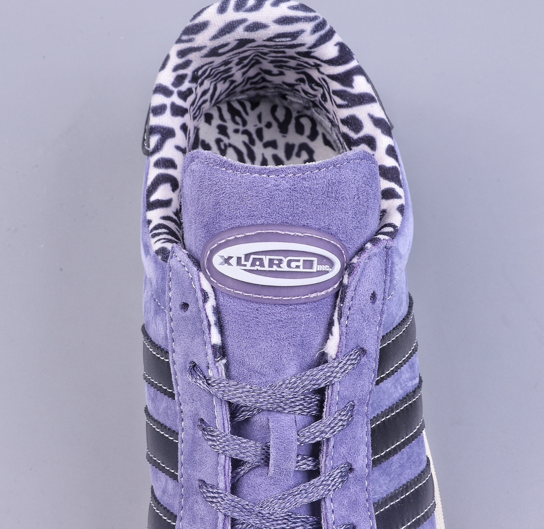 AD Originals Campus 80s College Series Classic Retro Low-top All-match Casual Sports Sneakers ”Suede Purple and Black Leopard Print” GW3247