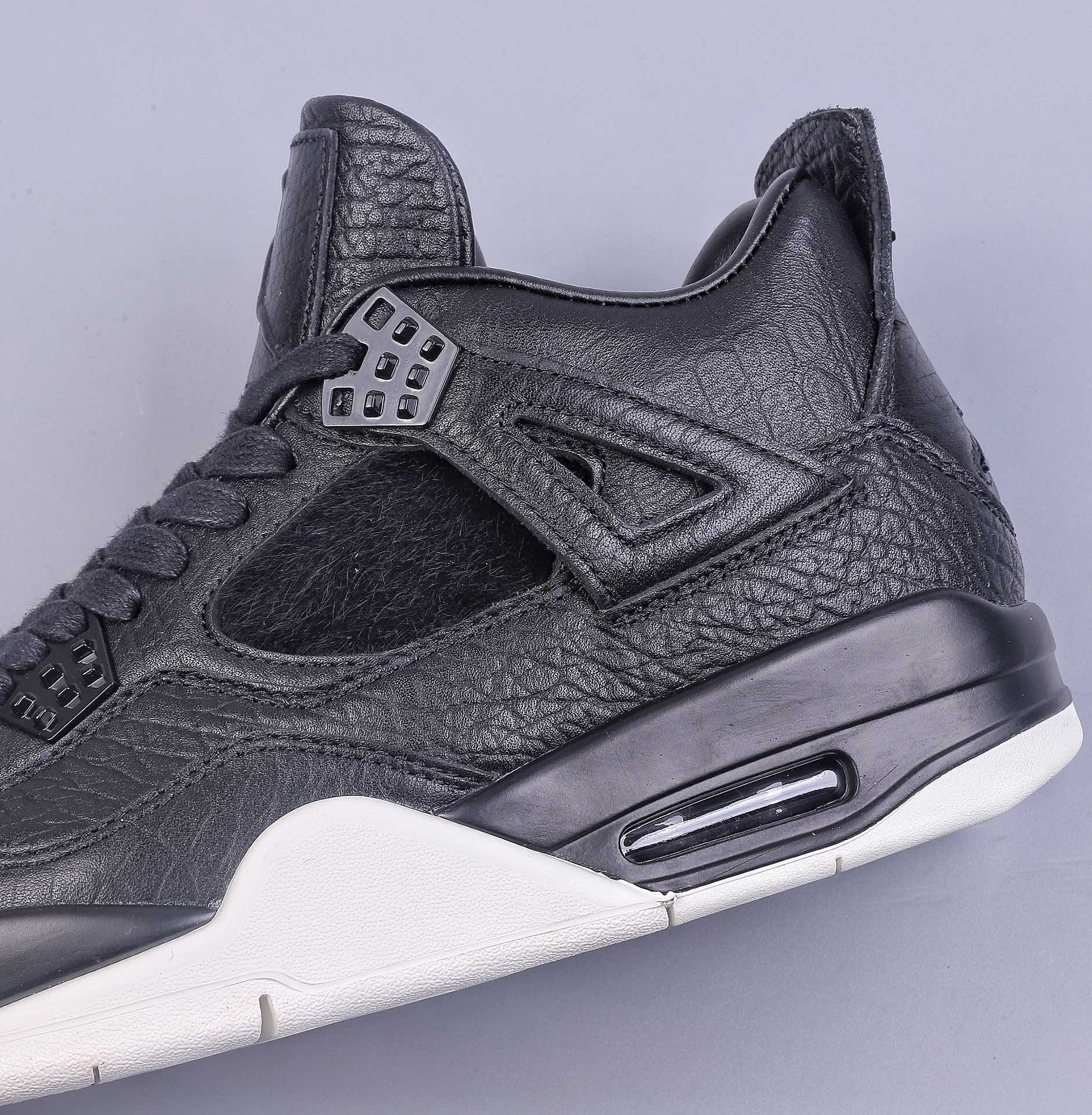 GB Air Jordan 4 Premium ”Pony Hair” AJ4 Joe 4 Luxury Black 819139-010