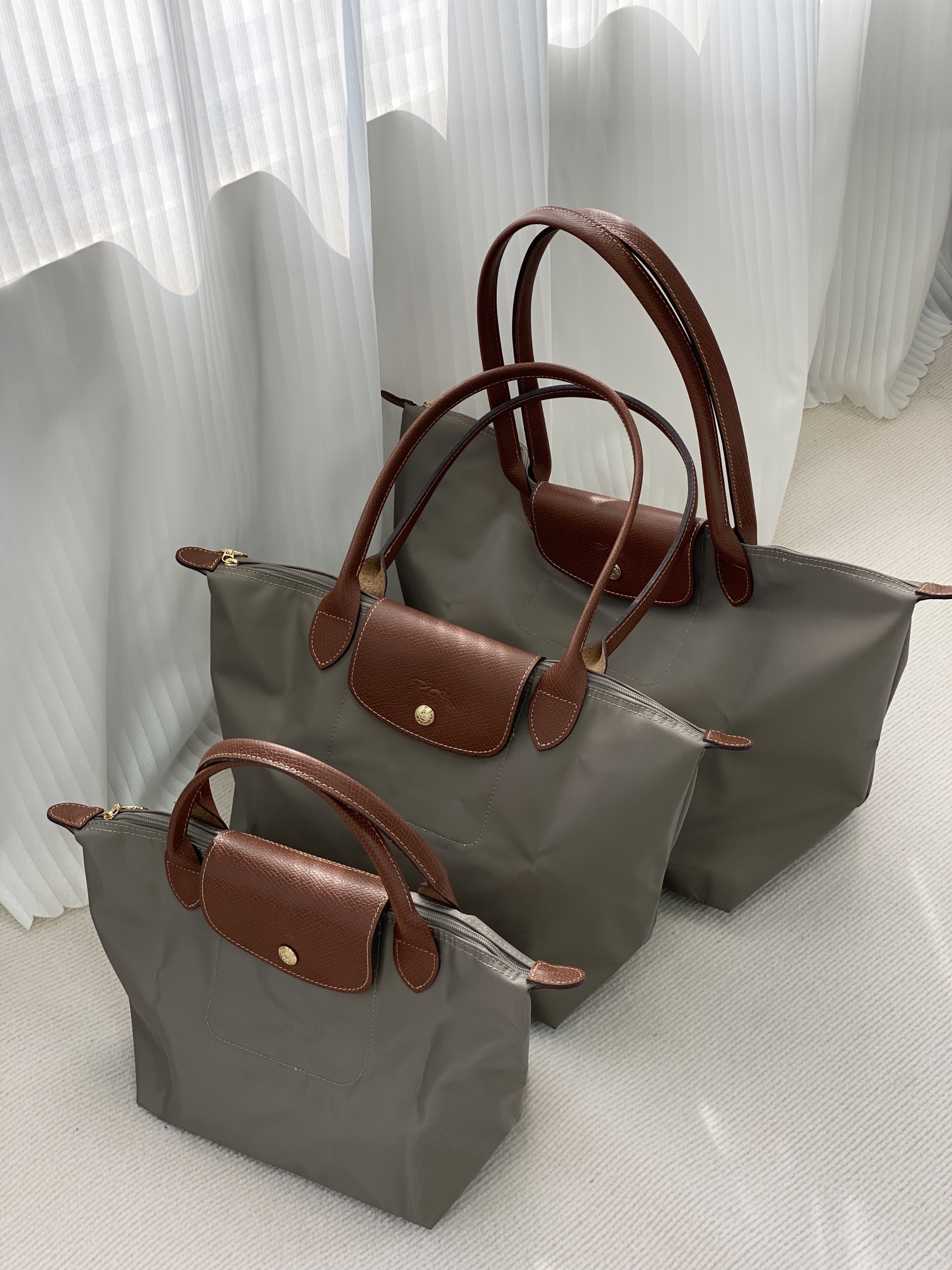 Longchamp ～斑鸠灰大小尺寸图