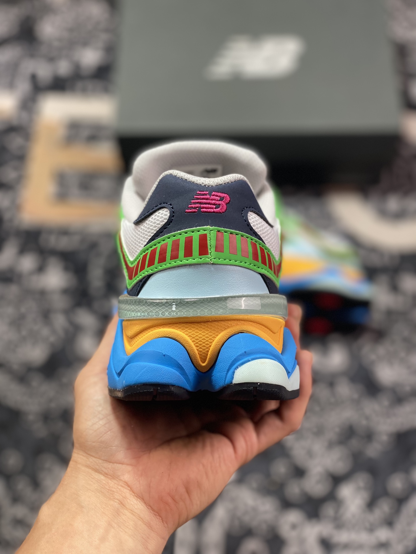 220  New Balance 9060 白绿黄蓝 复古休闲运动老爹鞋 U9060NBN