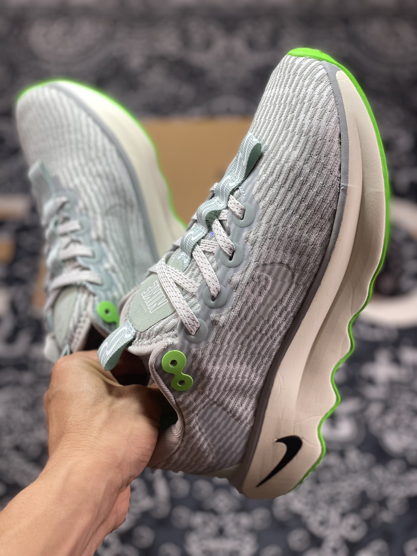 NK Motiva series running shoes gray green Cushlon30 foam wear-resistant shock-absorbing running shoes DV1238-002