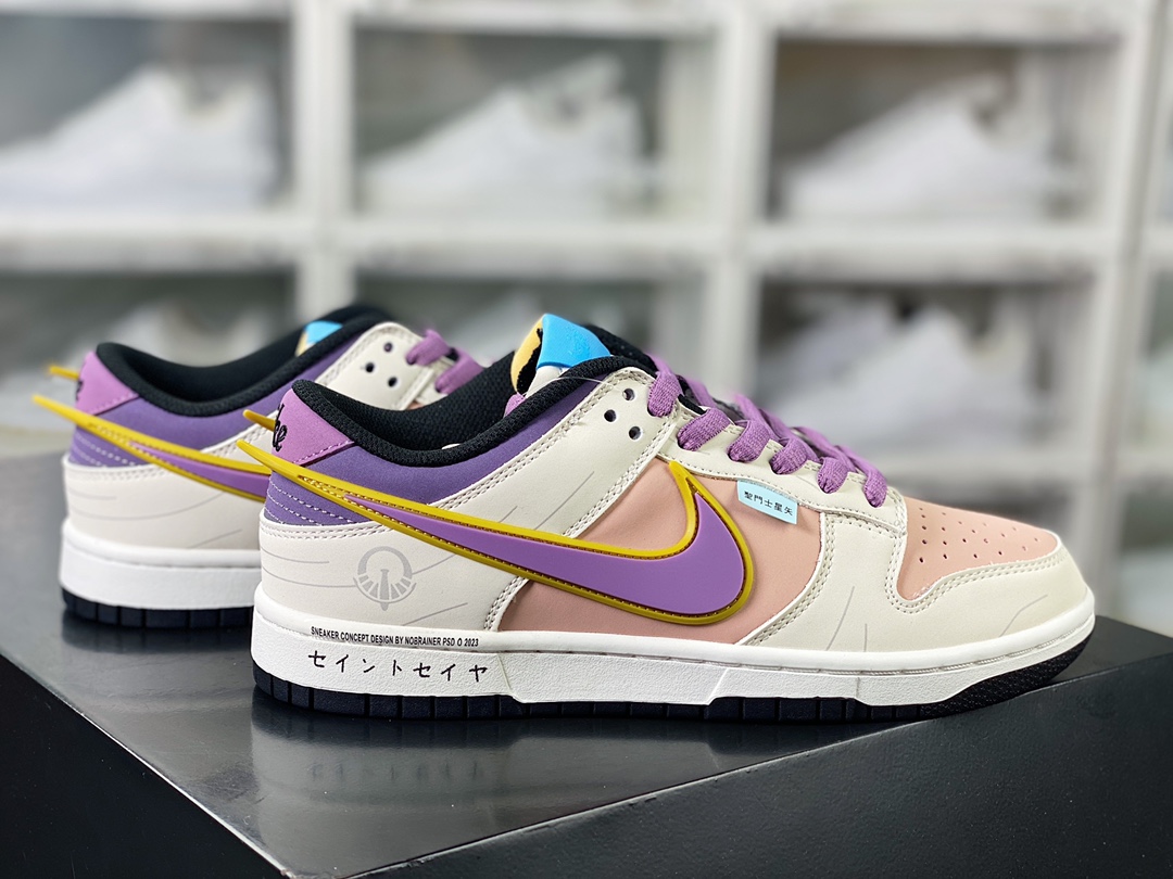 SB Dunk Low ”Saint” dunk series low-top casual sneakers ”off-white cherry blossom pink purple Athena Saint Seiya” ZD2356-155