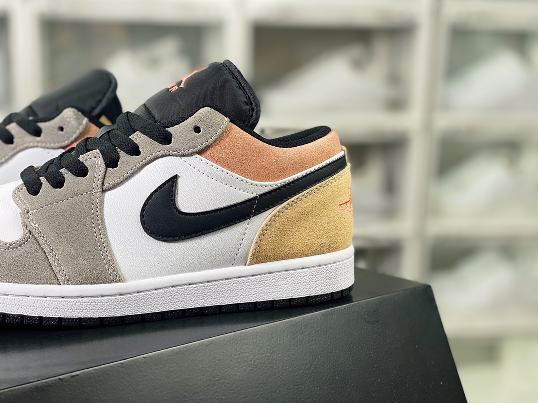 Nike Air Jordan 1 Low ”Flight Club” AJ1 Jordan first generation low-top basketball shoes ”gray white peach pink” DX4334-008