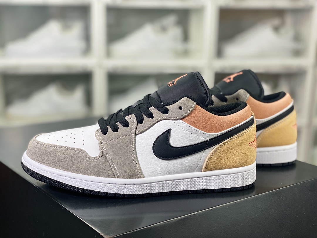 Nike Air Jordan 1 Low ”Flight Club” AJ1 Jordan first generation low-top basketball shoes ”gray white peach pink” DX4334-008