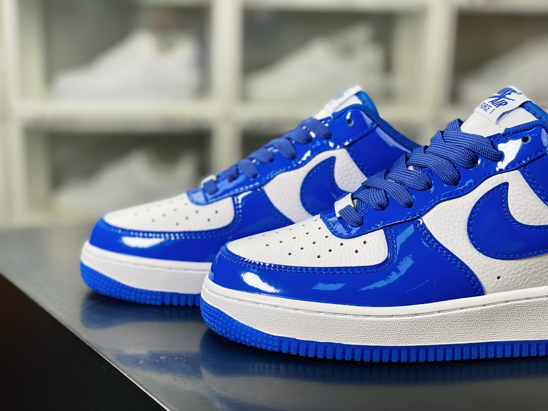 Air Force 1'07 Low”Royal Blue/White” Air Force One series sneakers ”Patent Leather Royal Blue and White” HP3656-555