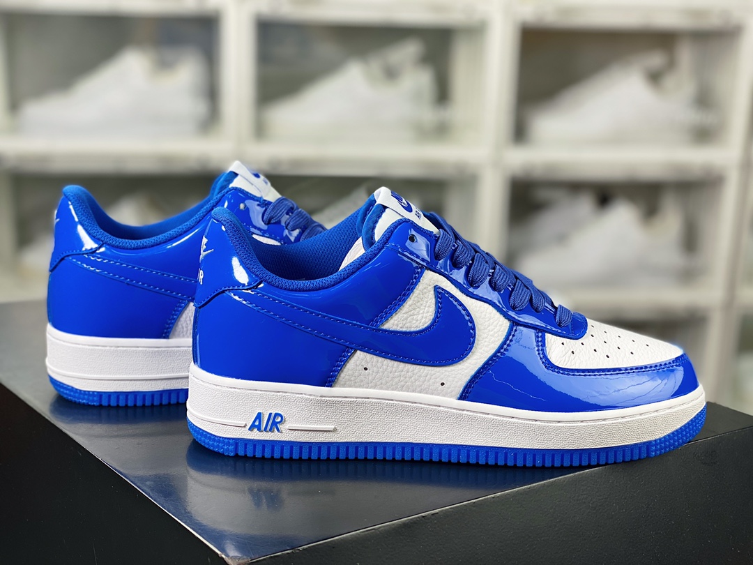 Air Force 1'07 Low”Royal Blue/White” Air Force One series sneakers ”Patent Leather Royal Blue and White” HP3656-555