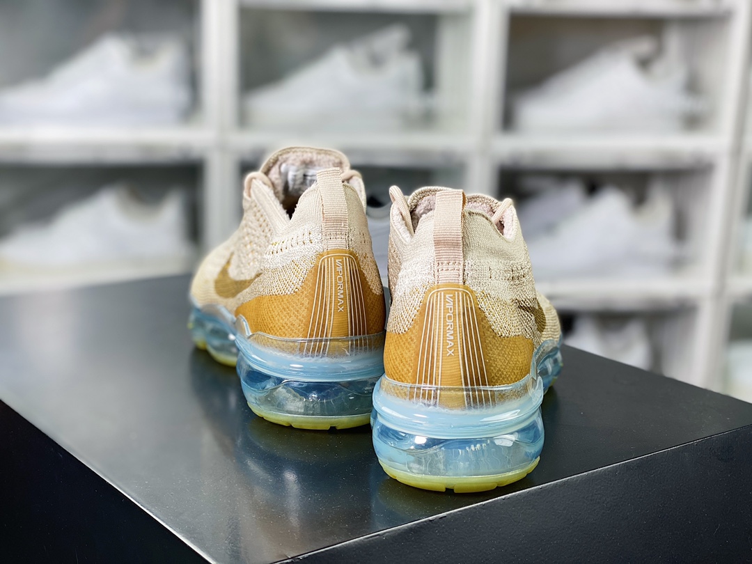 Air VaporMax 2023 Flyknit FK”Tan” 2023 Air Cushion Series Low-Top Running Shoes ”Light Khaki Gilded Hook” DV1678-100