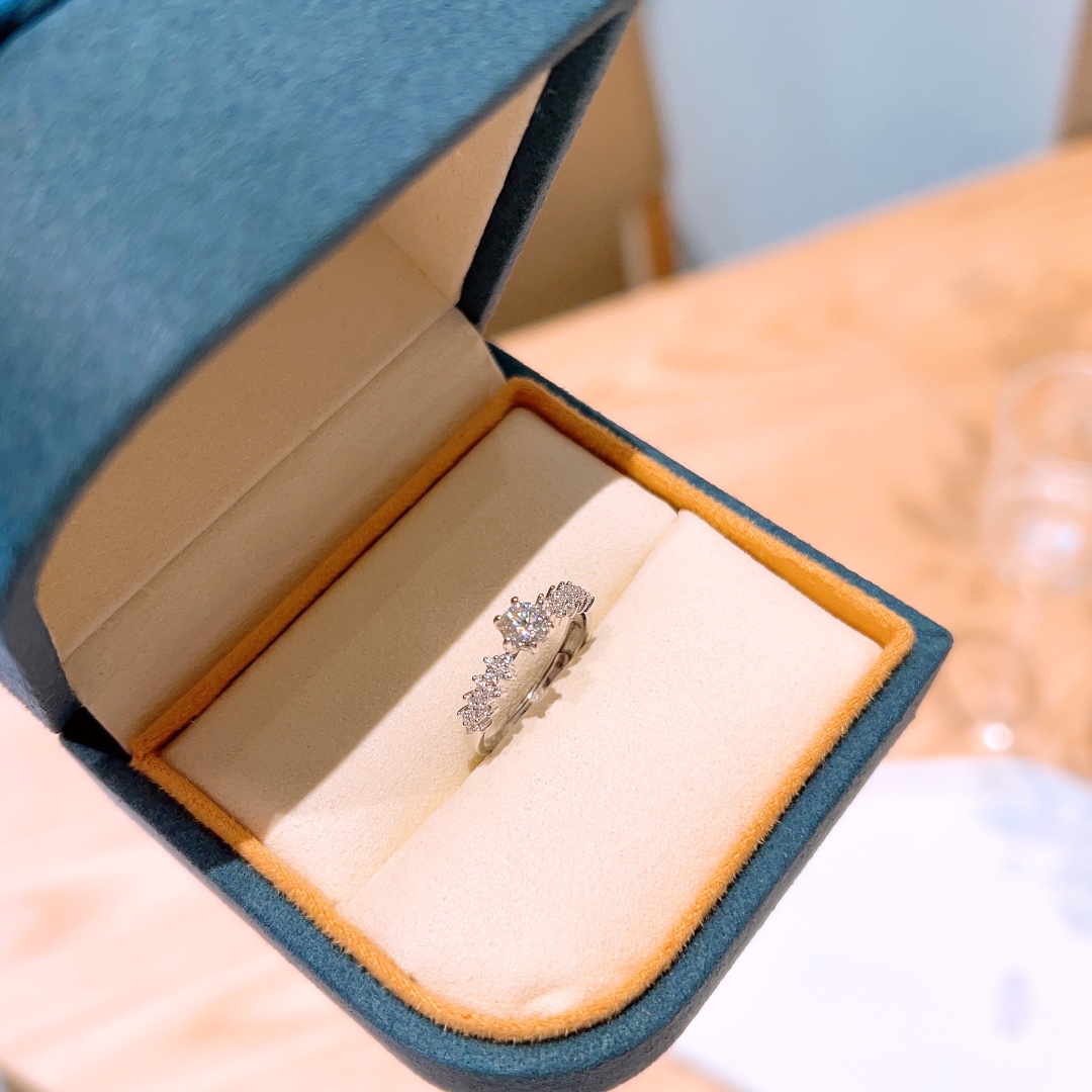 Hypoallergenes Silber Moissanit Ring Filigran Verlobung Silber