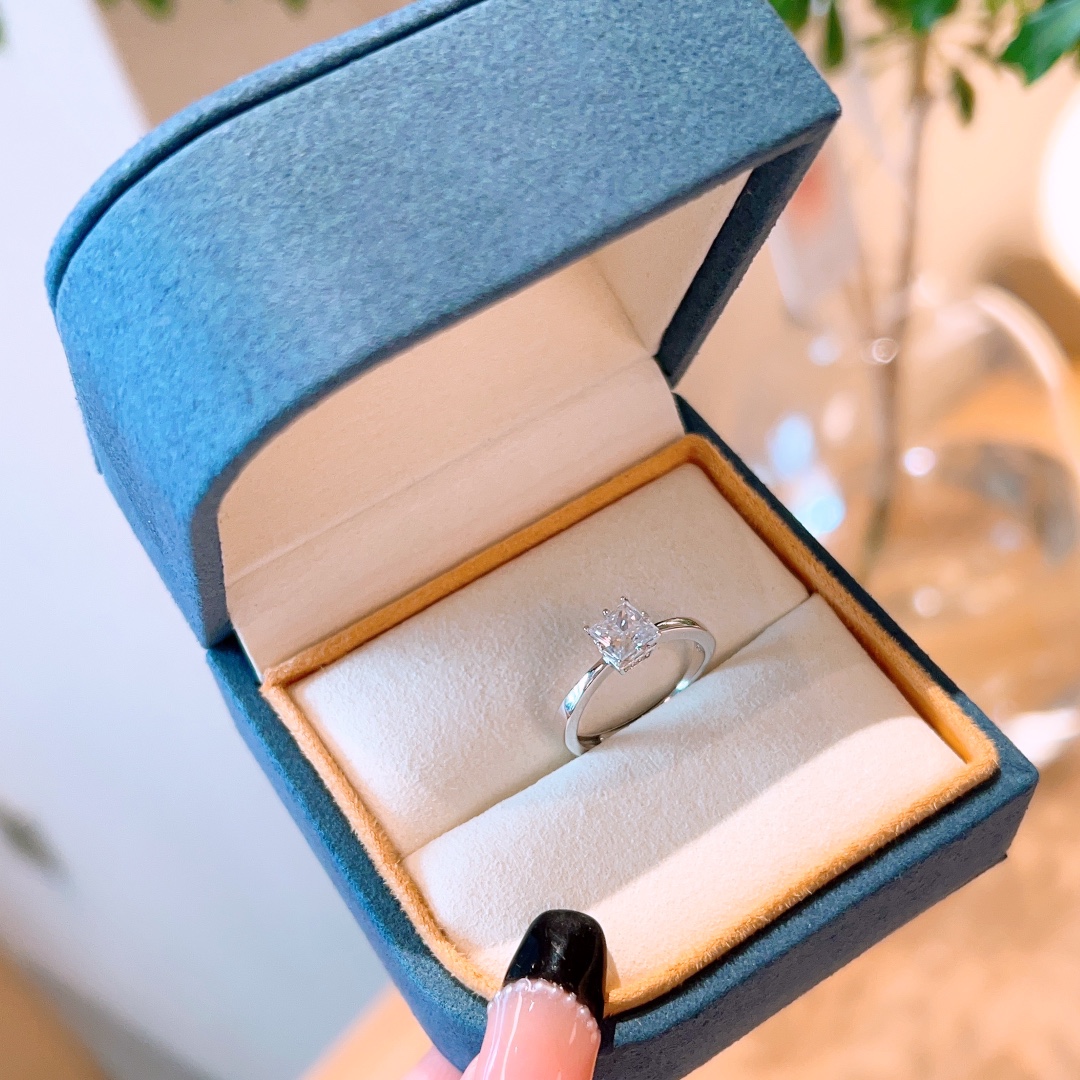 S925 Sterling Silver Moissanite Ring Delicate Proposal Gold