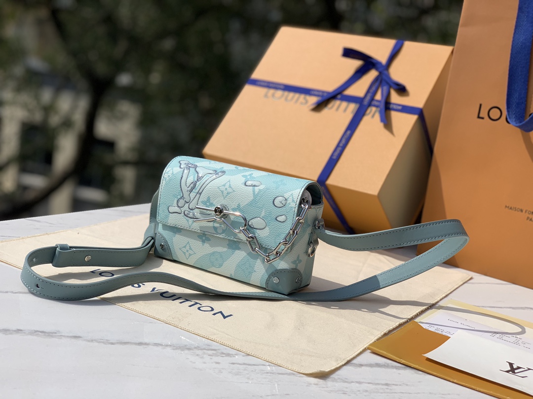 🌼 m22637尺寸18 x 11x 6.5cm香港渠道特供 LVM22637 夏日限量版水滴浅绿色St