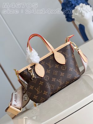 Louis Vuitton LV Neverfull Bags Handbags Damier Ebene Canvas Cowhide Fabric Casual M46705