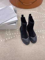 Brunello Cucinelli Designer
 Short Boots Beige Grey Khaki Women Chamois Cowhide Rubber Casual HD00430