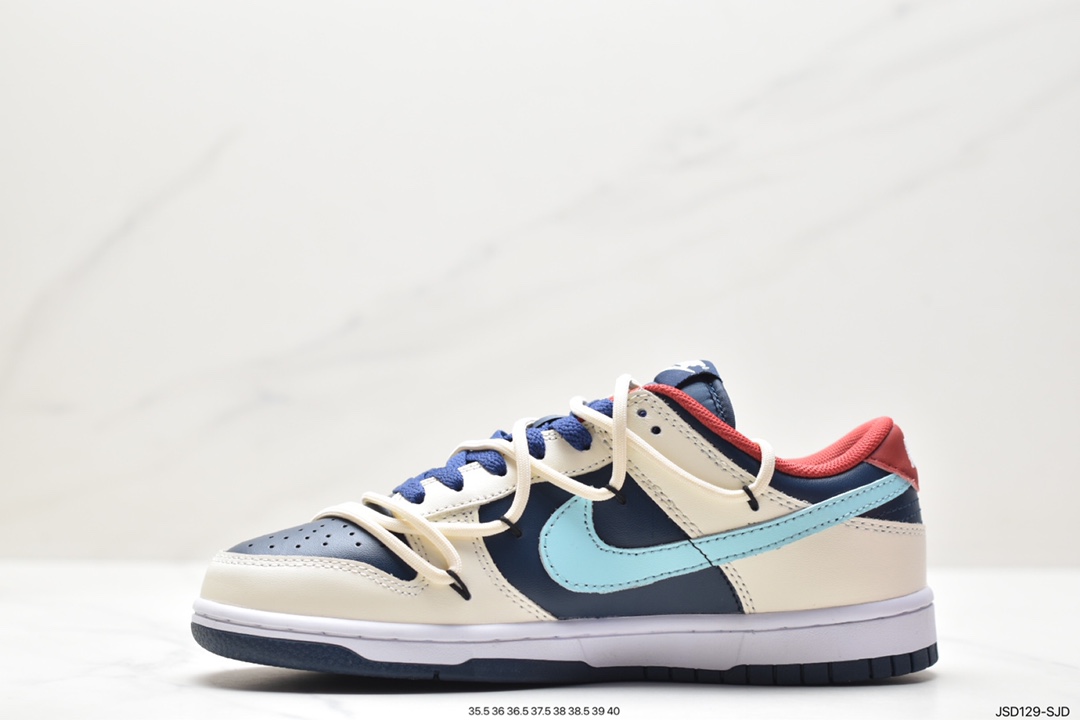 NK SB Dunk Low ”Green/Beige” Deconstruction Rope Series Low-top Casual Sports Skateboard Shoes DD1503-602