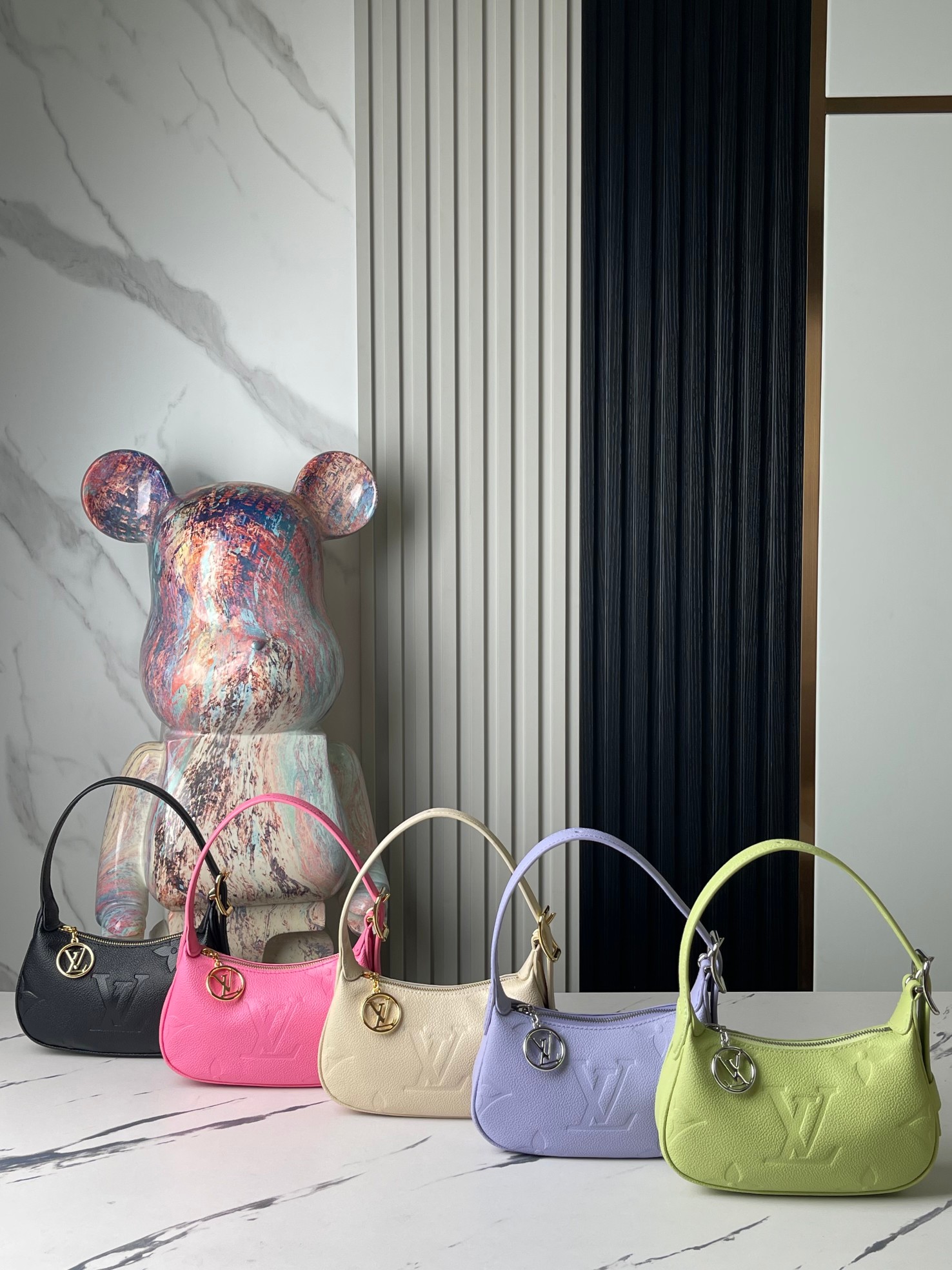 [Bolso MINI MOON] M82391 M82426 M82487 M82519 M82425 Diagrama de combinación Serie de bolsos luna de cuero completo