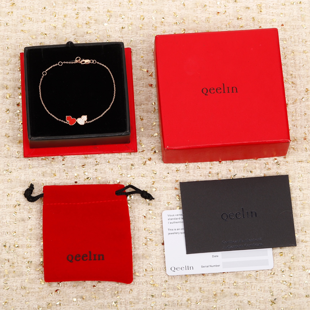 208852 [Nuestra producción] Pulsera de doble calabaza con diamantes, se puede personalizar en versión de oro real y dia…