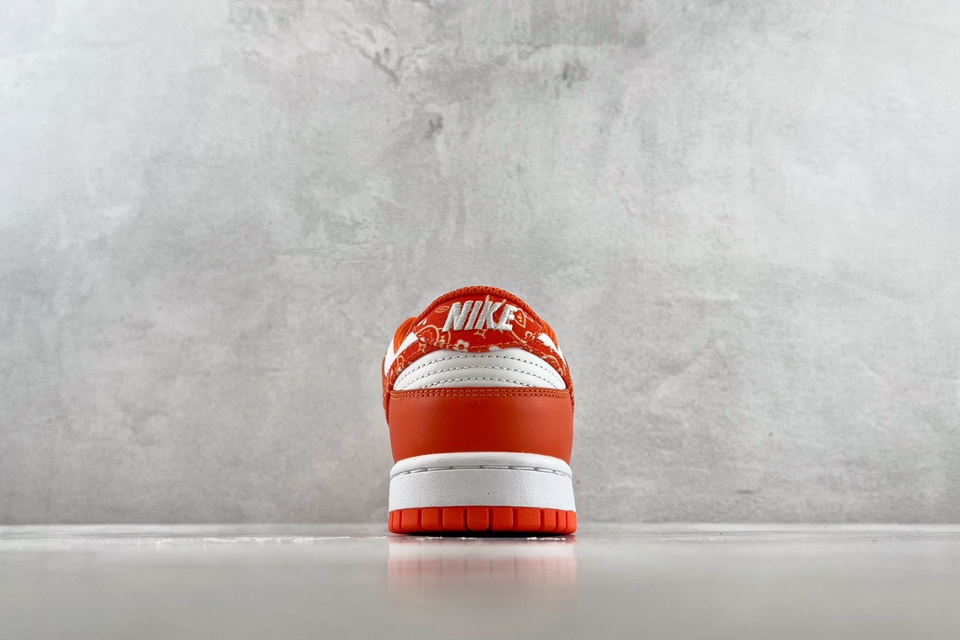 Cashew Flower Series Nike Dunk Low ESS ”Orange Paisley” Cashew Flower White Orange DH4401-103