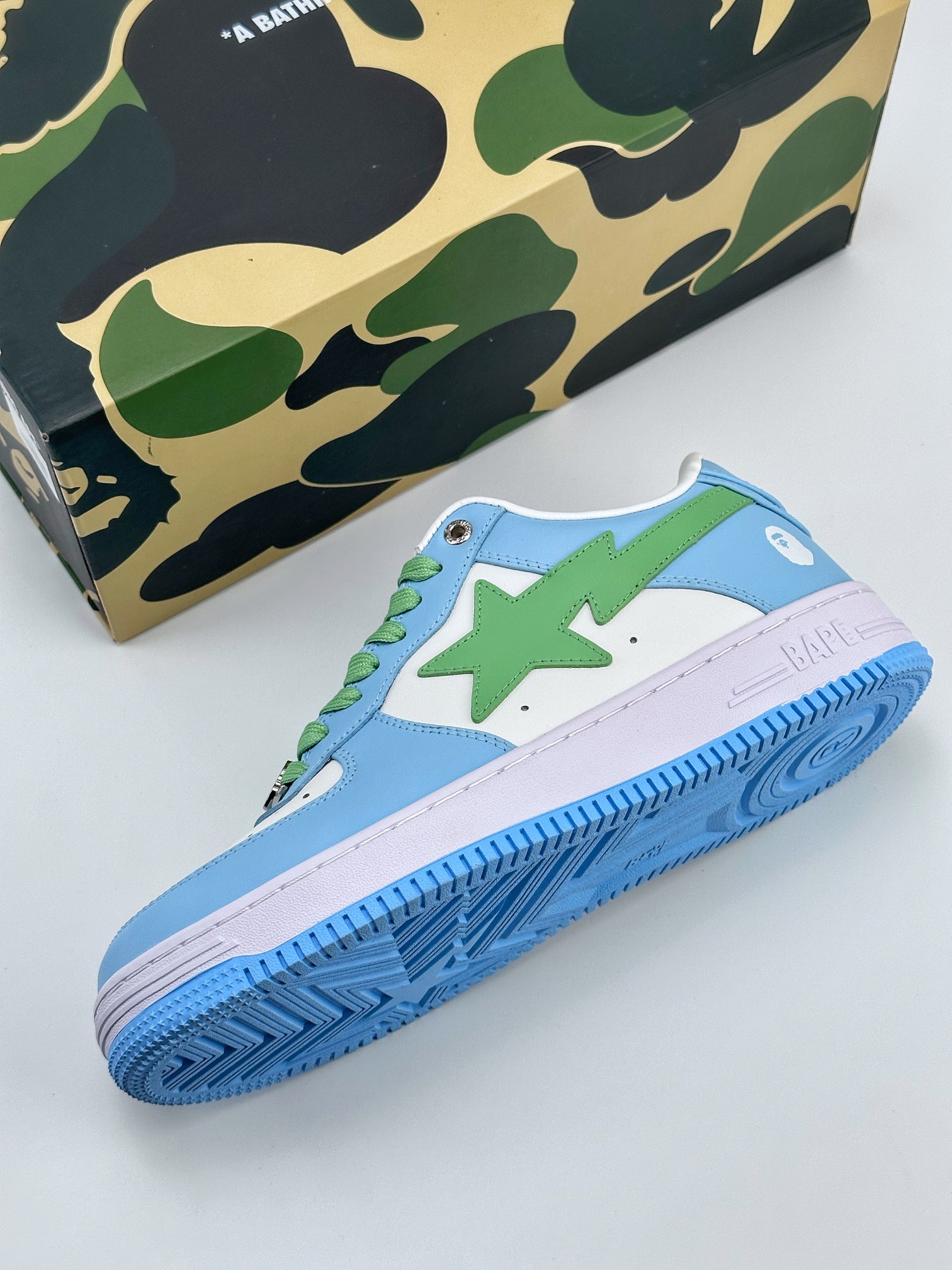 Bape x Air Force 1 '07 Low Blue Green 1H70191005