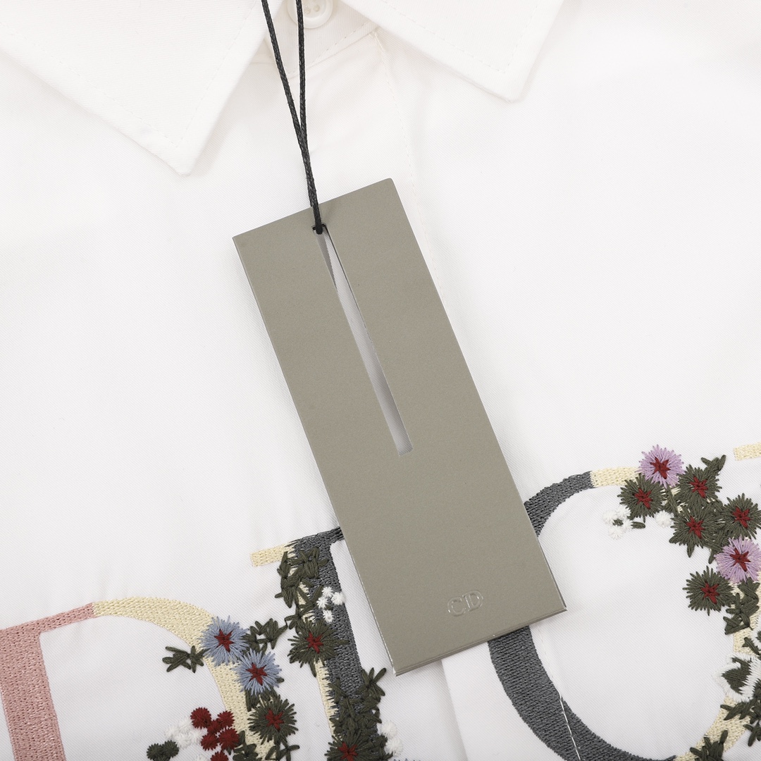 DIOR/迪奥 渐变花卉刺绣衬衫长袖