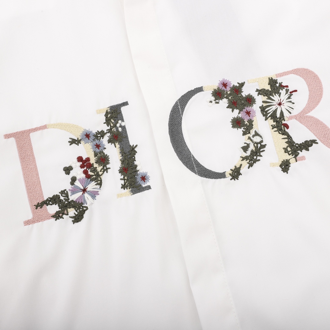 DIOR/迪奥 渐变花卉刺绣衬衫长袖