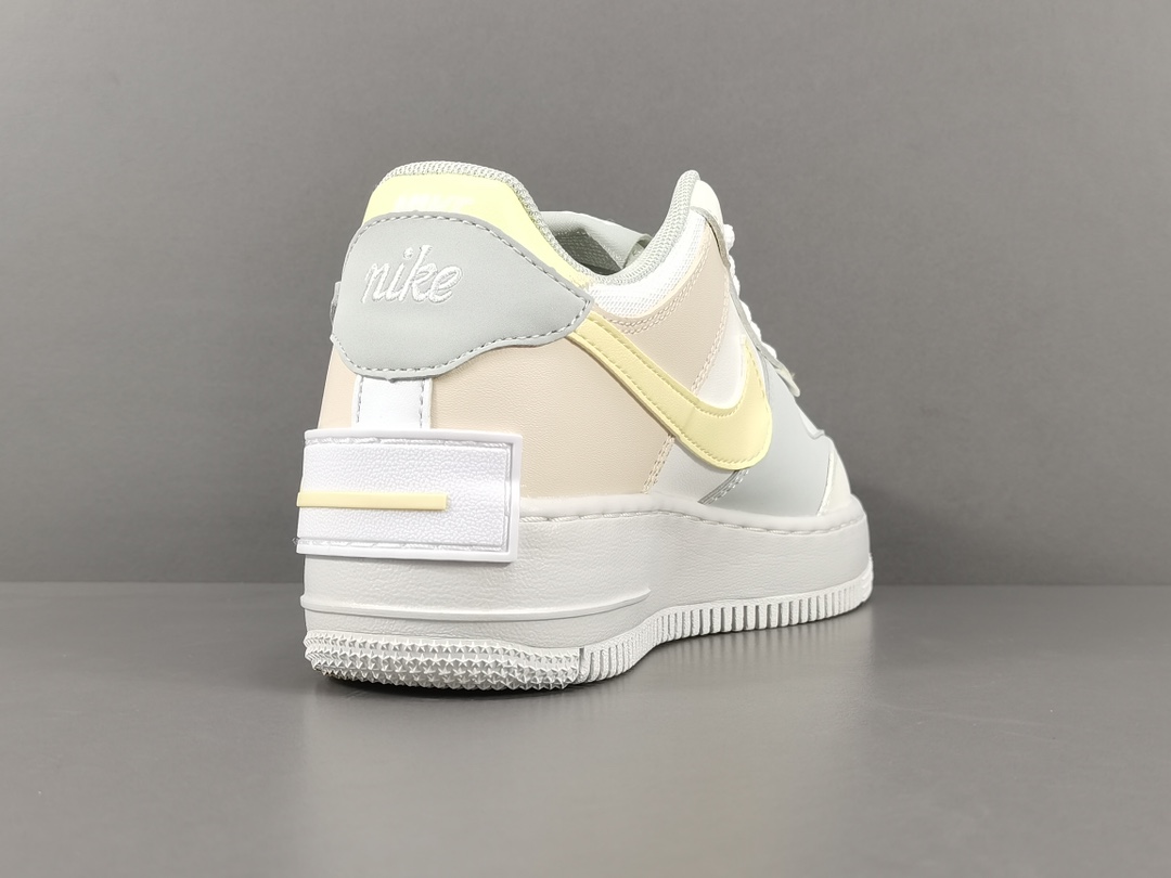 AF1马卡龙鞋码36-44总裁福利版出品-AirForce1Shadow解构女款马卡龙卡其DR7883-