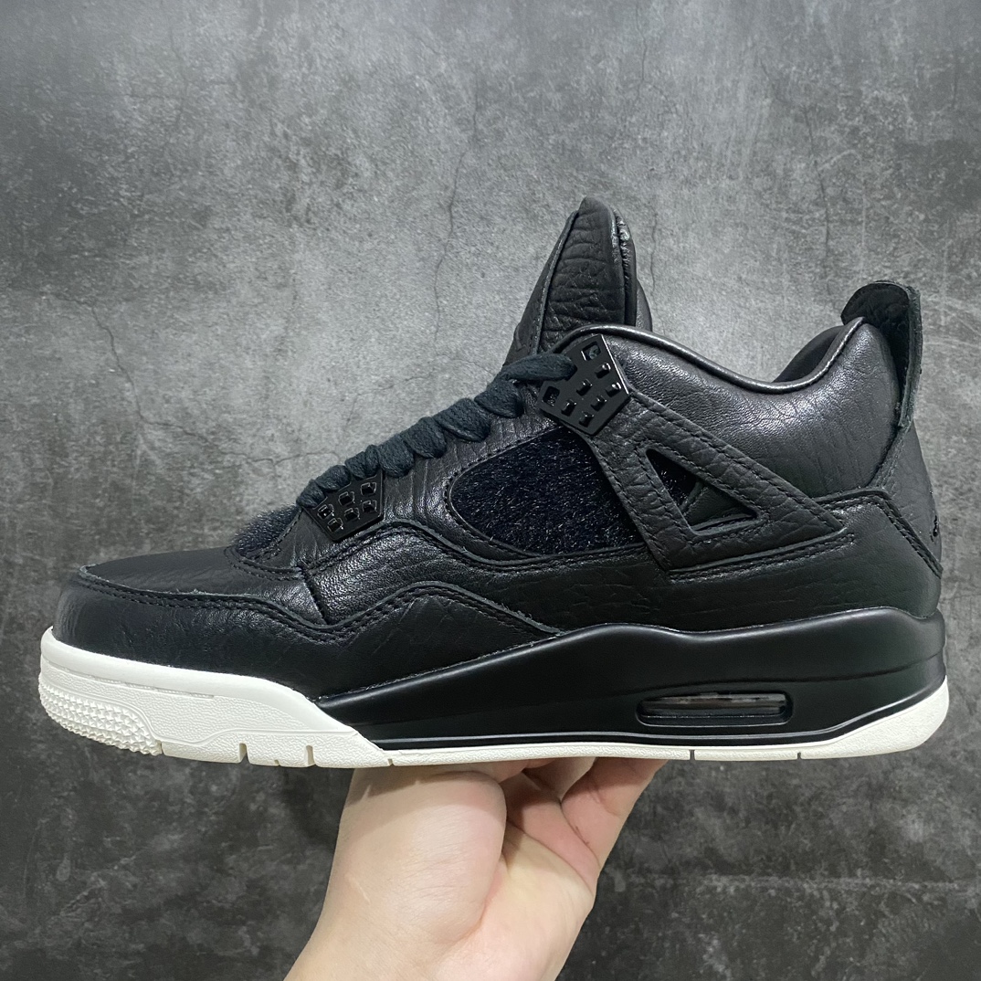 Foreign trade version of Air Jordan 4 Retro Premium ”Pony Hair Black” Joe 4 AJ4 black and white peak luxury black 819139-010