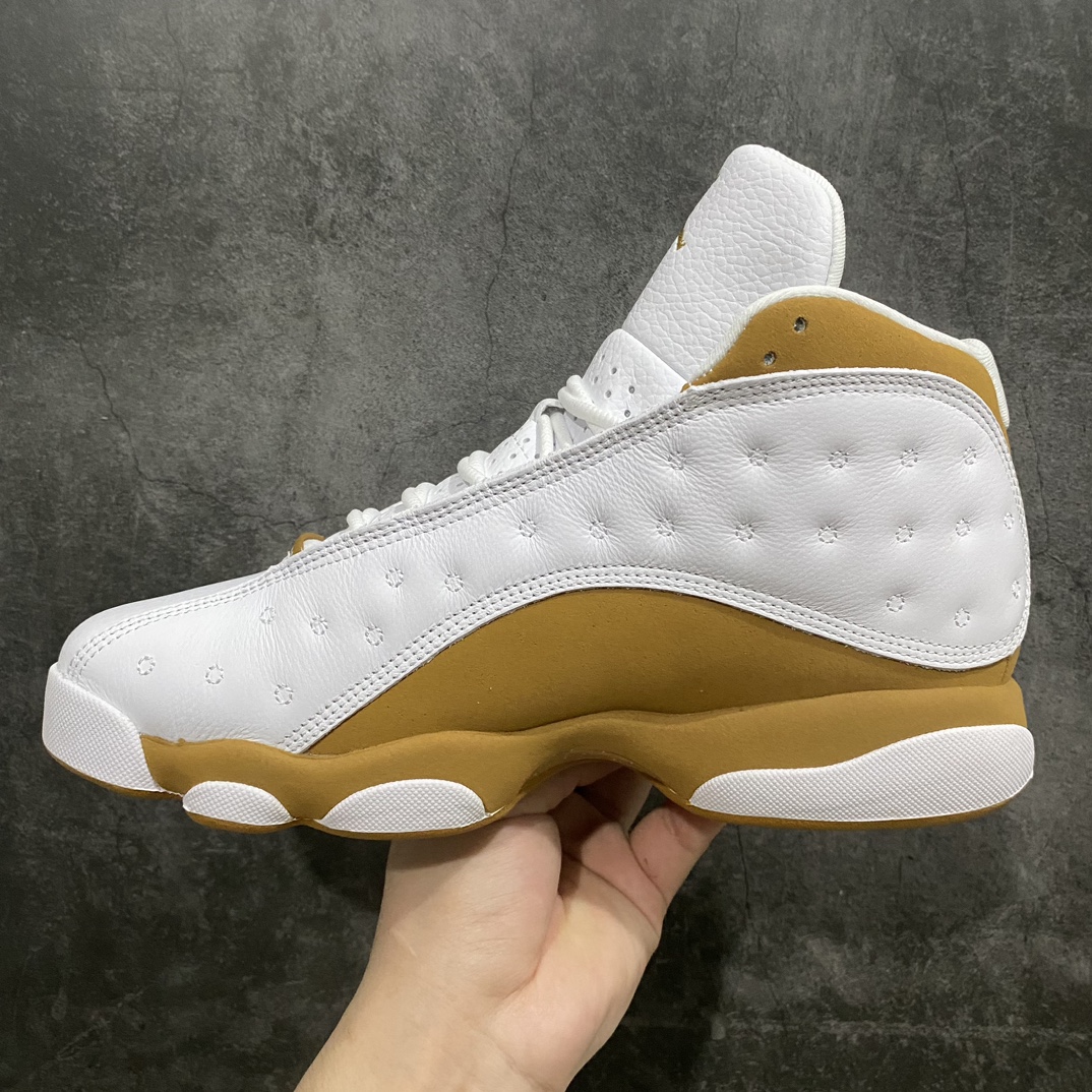 Pure original Air Jordan AJ13 produced in Dongguan, wheat white and brown 414571-171