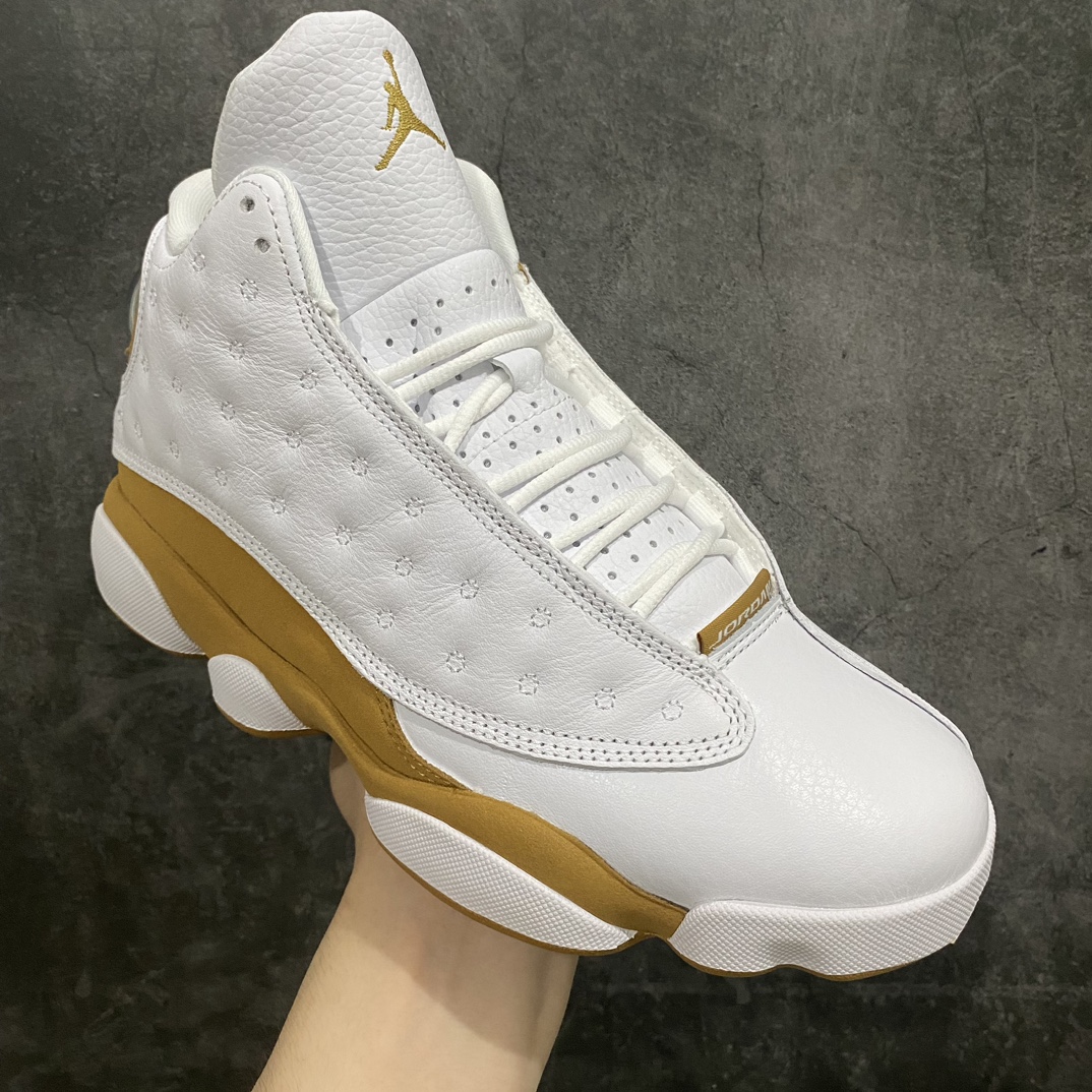 Pure original Air Jordan AJ13 produced in Dongguan, wheat white and brown 414571-171