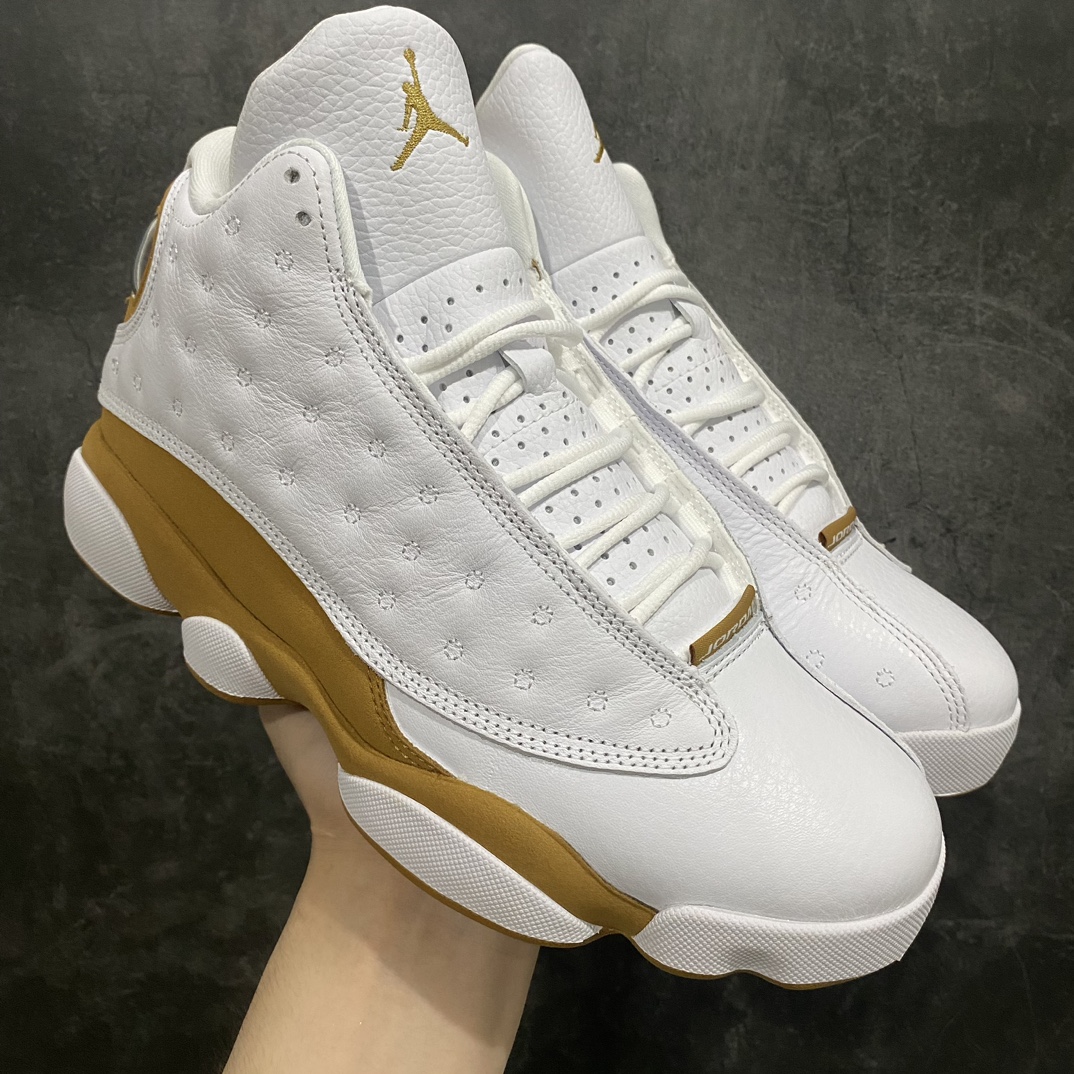 【莞产纯原版】Air Jordan AJ13 小麦白棕 414571-171nn纯原大厂出品 全系列原楦原纸板开发 采购原厂皮料 原厂定型 后跟完美效果 原厂3D猫眼 原厂碳板 到手可放心比对发售原鞋 上脚百分百充当正品驾驭 真正原装公司级完美鞋型 一切细节实拍所见所得！纸板中底、钢印 完美版型 尺码：40 40.5 41 42 42.5 43 44 44.5 45 46 47.5-莆田鞋批发中心