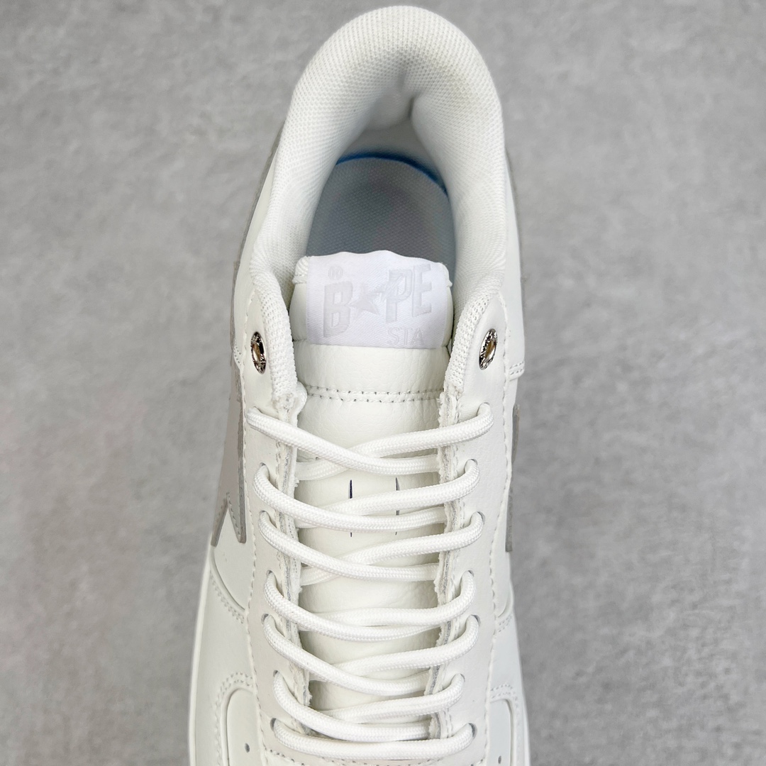 图片[5]-＃PB版 福利特价 JJJJound x Bape Sta To Low 猿人头经典低帮运动休闲板鞋 联名白灰 全套原纸板楦头开发 确保原汁原味 市场最完美低趴版型 一比一鞋头弧度高度鞋身弧度 外贸平台指定订单 匠心打造 开发时长超过半年 独家私模磨具冲刀加持 原厂特供皮料光泽色卡零偏差 内里均采用市场最好的超软原厂填充棉 原数据进口机台高频印压LOGO 最高QC检验标准 控制溢胶瑕疵 深浅定位均保持zp一致 中底嵌入Ortholite缓震材质 全套原包装 包含猿人logo 定制防尘袋 尺码：36 36.5 38 38.5 40 40.5 41 42 42.5 43 44 44.5 45 46-选品中心