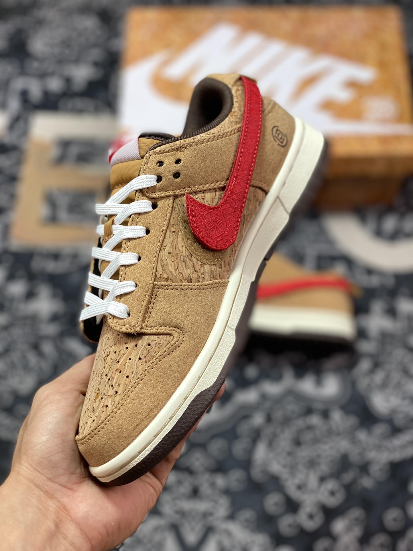 CLOT x NK Dunk Low SP CN GCEL ”Cork” 20th Anniversary Cork Low-top Casual Sports Shoes FN0317-121