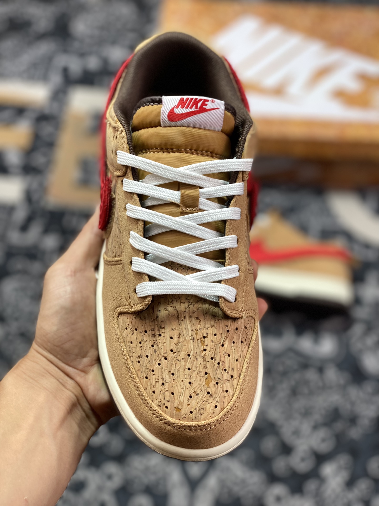 CLOT x NK Dunk Low SP CN GCEL ”Cork” 20th Anniversary Cork Low-top Casual Sports Shoes FN0317-121