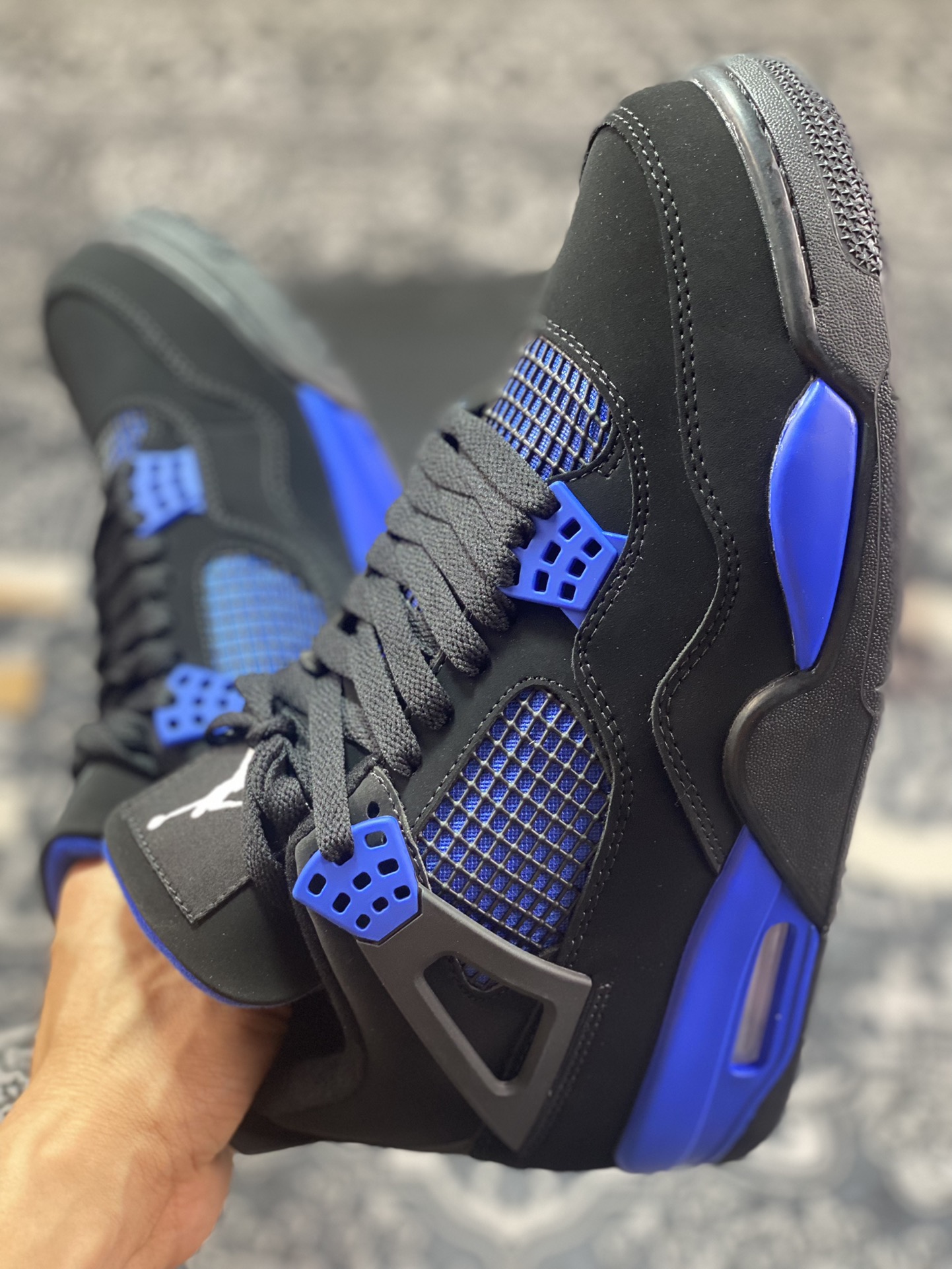 Jordan AJ4 RETRO Black Blue DH6927-004